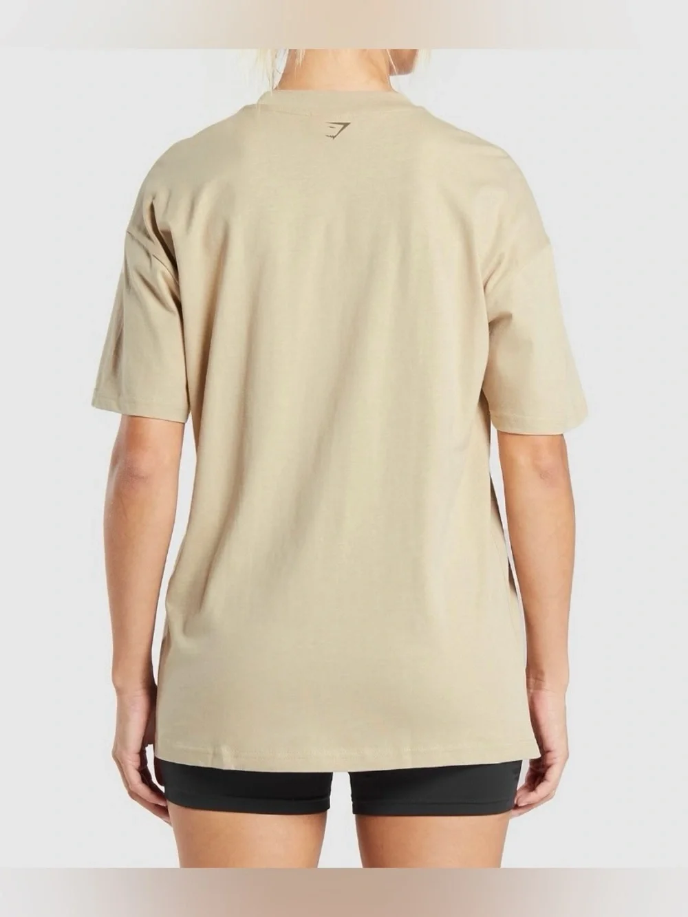 GYMSHARK Women’s XL Minimal Oversized T-Shirt Lifting Club Tan - Picture 2 of 14